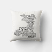 ウェルシュスラング語アートマップ装飾用クッション クッション (裏面)