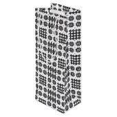 ウェルシュタペストリーパターン白黒ワイン抱き枕 ワインギフトバッグ (裏面アングル)