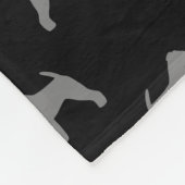 ウェルシュテリアはパターンのシルエットを描きます フリースブランケット (角)