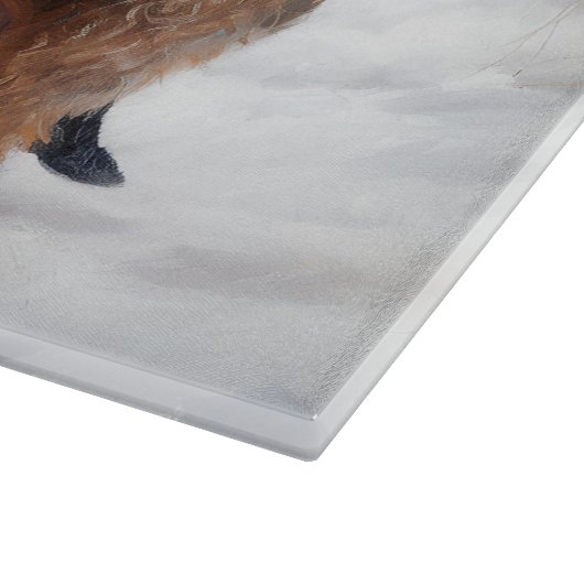 ウェルシュテリアは雪のクリスマスを過ごした カッティングボード (角)