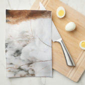 ウェルシュテリアは雪のクリスマスを過ごした キッチンタオル (四つ折り)