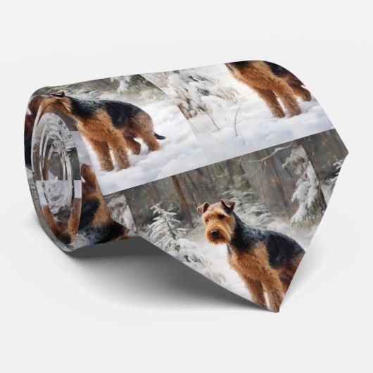 ウェルシュテリアは雪のクリスマスを過ごした ネクタイ (ロール)