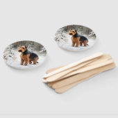 ウェルシュテリアは雪のクリスマスを過ごした ハンドファン (組立なし)