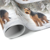 ウェルシュテリアは雪のクリスマスを過ごした ラッピングペーパー (ロールコーナー)