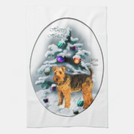 ウェルシュテリアクリスマス キッチンタオル