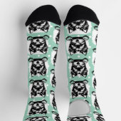 ウェルシュテリアグリーンパピーパーソナライズされたテーマソックス ソックス (上部)