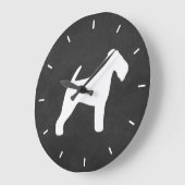 ウェルシュテリアシルエット ラージ壁時計 (傾斜)
