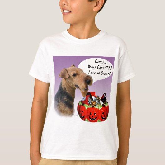 ウェルシュテリアハロウィーンキャンディ Tシャツ (正面)