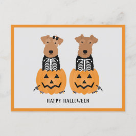 ウェルシュテリアハロウィーンスケルトン シーズンポストカード