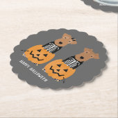 ウェルシュテリアハロウィーンスケルトン ペーパーコースター (アングル)