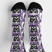 ウェルシュテリアパピーパープルドットテーマ ソックス (上部)