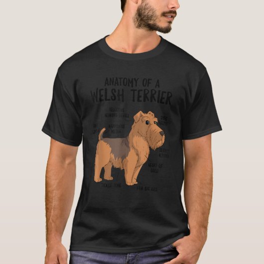 ウェルシュテリア犬の子犬の所有者の解剖学おもしろいC Tシャツ (正面)