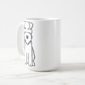 ウェルシュテリア犬の漫画 コーヒーマグカップ (正面左)