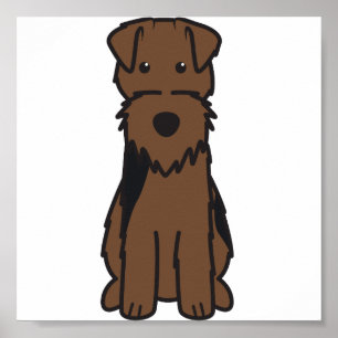 ウェルシュテリア犬の漫画 ポスター