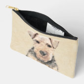 ウェルシュテリア絵を描ーのWTかわいいオリジナルドッグアート アクセサリーポーチ (見開き)