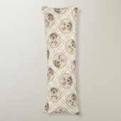 ウェルシュテリア絵を描ーのWTかわいいオリジナルドッグアート ボディピロー (正面縦)