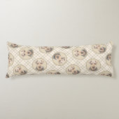 ウェルシュテリア絵を描ーのWTかわいいオリジナルドッグアート ボディピロー (正面)