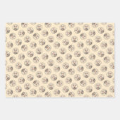 ウェルシュテリア絵を描ーのWTかわいいオリジナルドッグアート ラッピングペーパーシート (正面)