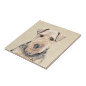 ウェルシュテリア絵画ズ – かわいいオリジナルドッグアート タイル (側面)