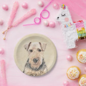 ウェルシュテリア絵画ズ – かわいいオリジナルドッグアート ペーパープレート (パーティー)