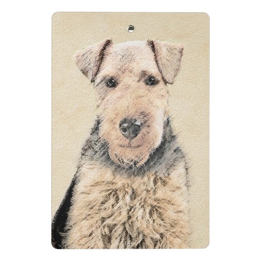 ウェルシュテリア絵画ズ – かわいいオリジナルドッグアート ミニクリップボード (裏面)