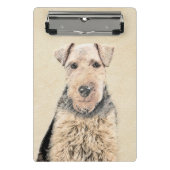 ウェルシュテリア絵画ズ – かわいいオリジナルドッグアート ミニクリップボード (正面)