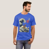 ウェルシュテリア 神奈川 日本 サーフィン 波 Tシャツ (正面フル)