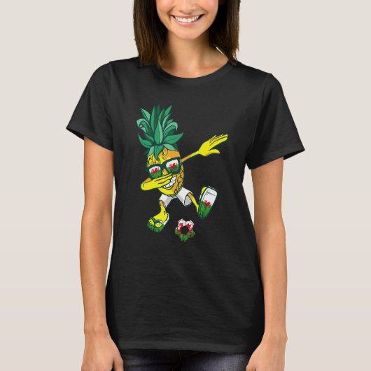 ウェルシュドラゴンウェールズPineapple Wales国旗Dd Tシャツ (正面)