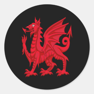 ウェルシュドラゴンサイムンフラッグカーディフウェルシュ ラウンドシール