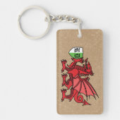 ウェルシュドラゴンモノグラムキーチェーン キーホルダー (正面)