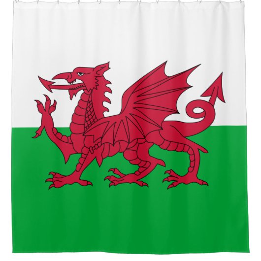 ウェルシュフラグ シャワーカーテン (正面)