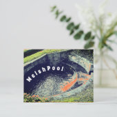 ウェルシュプール写真のオレンジ色のプール ポストカード (スタンド正面)