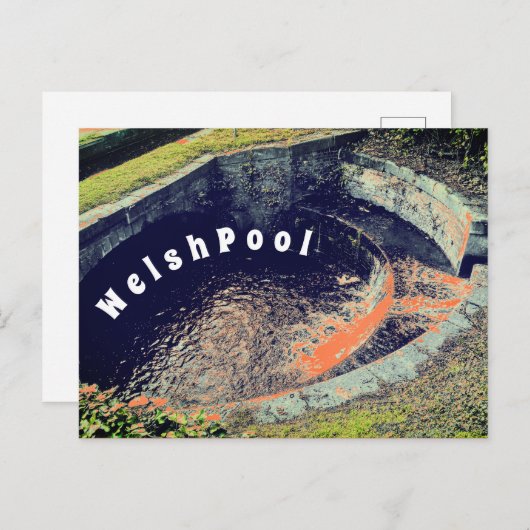 ウェルシュプール写真のオレンジ色のプール ポストカード (正面/裏面)