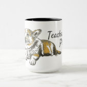 ウェルシュペンブロークコルギオリジナルアート先生ペット マグカップ (中央)