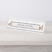 ウェルシュポニー&コブホースエクエストリアンウォーターカラー デスクネームプレート (正面)