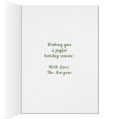 ウェルシュメリークリスマスカスタムホリデーフォールディングカード (内側 (右))