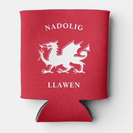 ウェルシュメリークリスマスシンプルクリスマスセルティックナドリグローエン 缶クーラー (正面)