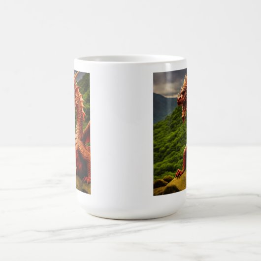 ウェルシュレッドドラゴン – 強さと伝統のシンボル コーヒーマグカップ (中央)
