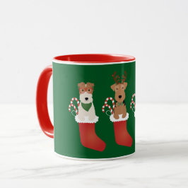 ウェルシュワイヤキツネテリアドッグスクリスマス マグカップ