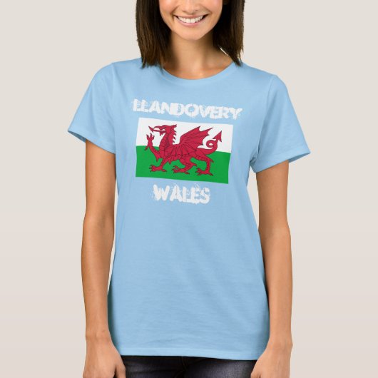 ウェルシュ旗付きウェールズ·ランドブリー Tシャツ (正面)