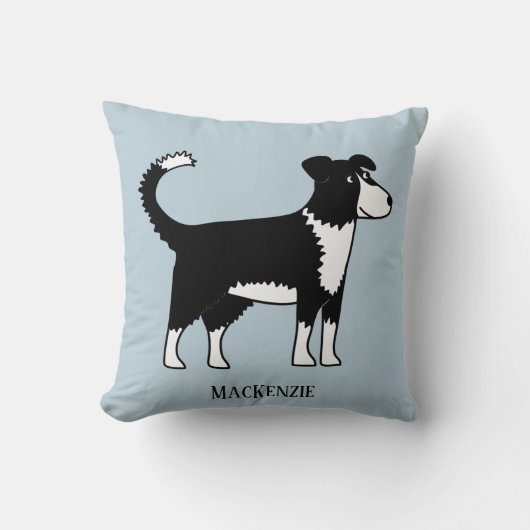 ウェルシュ縁どコリーシェプドッグパーソナライズされた クッション (正面)