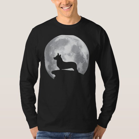 ウェルシュ・コーギー・カルディガン犬のハロウィンコスチューム Tシャツ (正面)