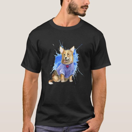 ウェルシュ・コーギー・ペンブローク犬 Tシャツ (正面)