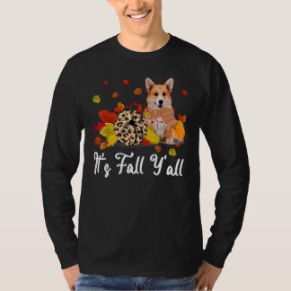 ウェルシュ・コーギー 秋だよ!感謝祭の犬 Tシャツ