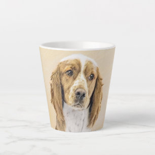 ウェルシュ・スプリンガー・スパニエル 絵画 - オリジナル ドッグアート カフェラテマグ