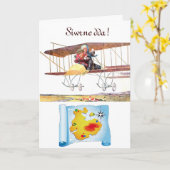 ウェルシュ・ボン・ヴォヤージュ・グリーティング カード (黄色い花)