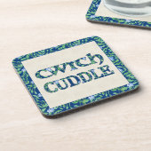 ウェルシュCwtchとカドルを備えた6つのコルクコースターのセット コースター (左側)