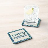 ウェルシュCwtchとカドルを備えた6つのコルクコースターのセット コースター (右側)