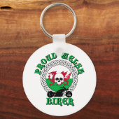 ウェルシ誇りを持ったーバイクもしくは自転車に乗る人 キーホルダー (正面)