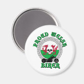 ウェルシ誇りを持ったーバイクもしくは自転車に乗る人 マグネット (正面/裏面)